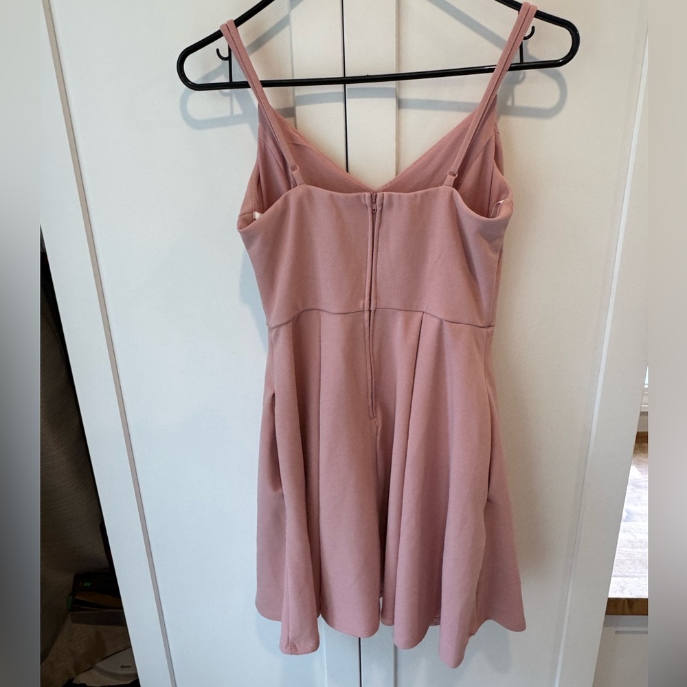 Pink midi/mini dress with pockets